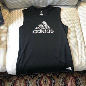 Womens XS black Adidas tank top rare logo
